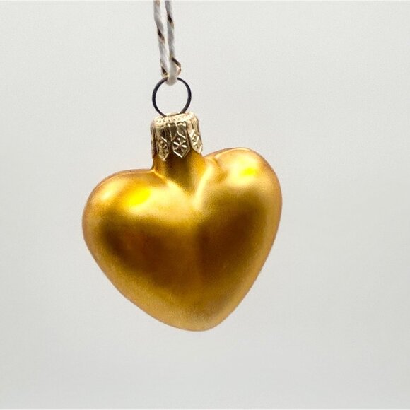 Department 56 Porcelain White & Gold Christmas Stocking +PLUS+ Gold Blown Glass - Picture 9 of 11